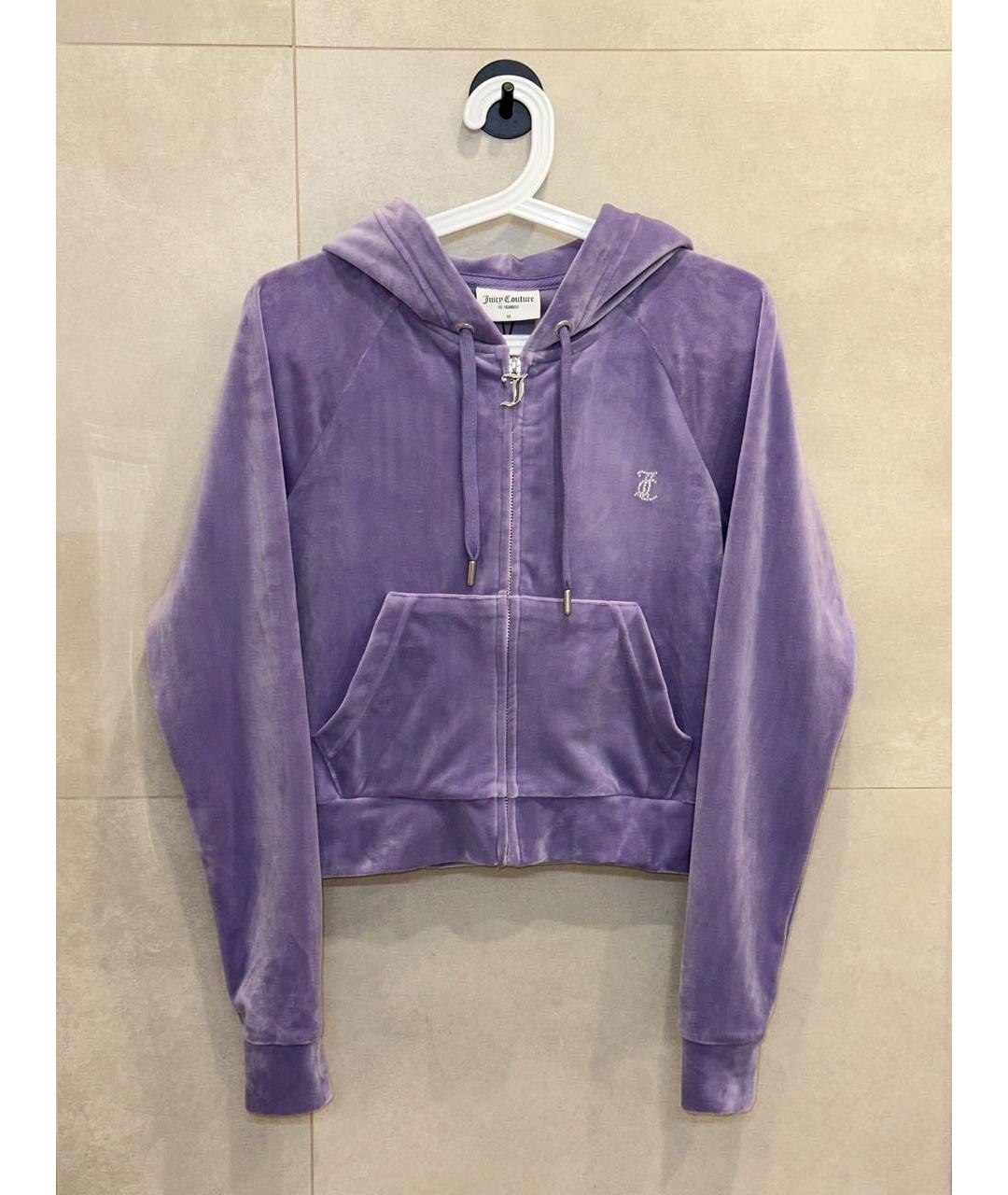JUICY COUTURE Фиолетовый велюровый спортивные костюмы, фото 3