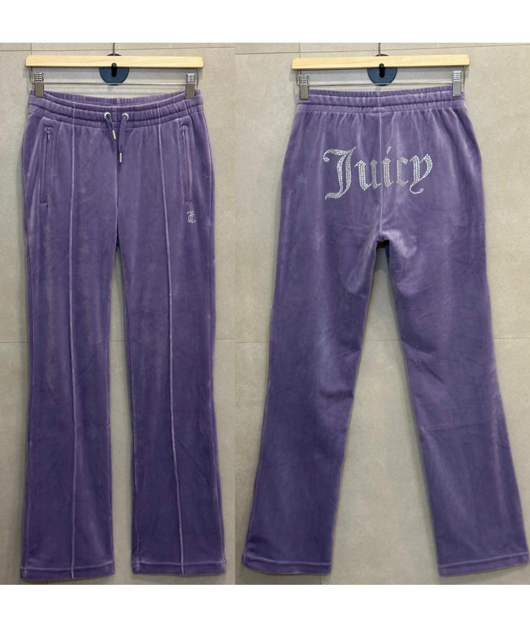 JUICY COUTURE Фиолетовый велюровый спортивные костюмы, фото 4
