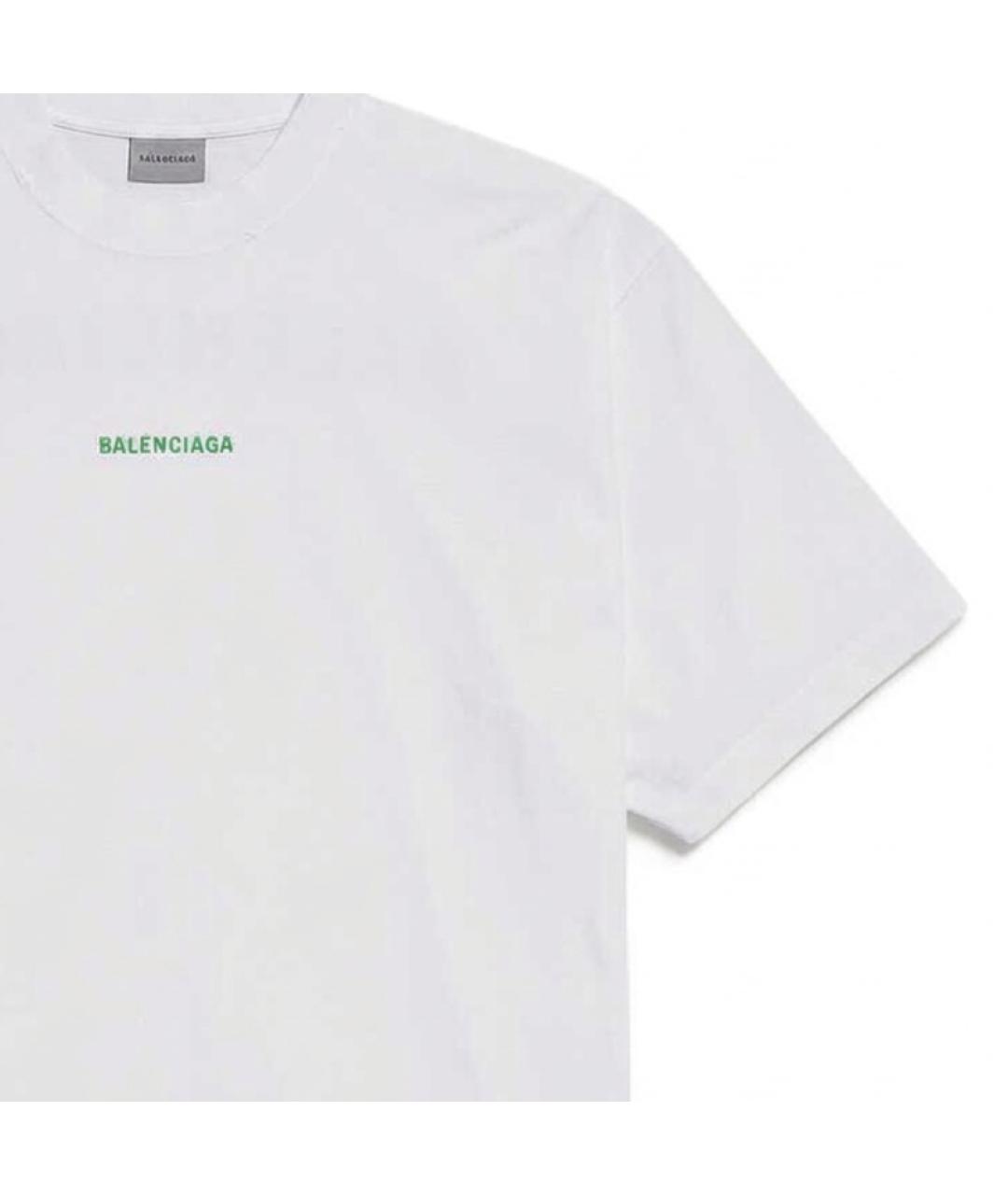 BALENCIAGA Белая футболка, фото 2