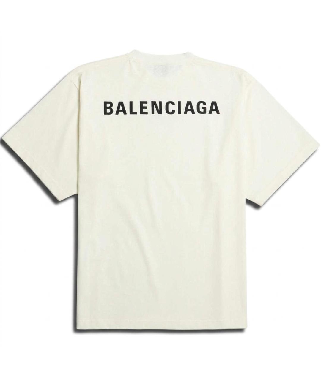 BALENCIAGA Бежевая футболка, фото 2