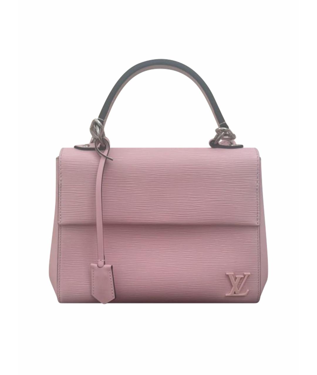 LOUIS VUITTON Коралловая кожаная сумка с короткими ручками, фото 1