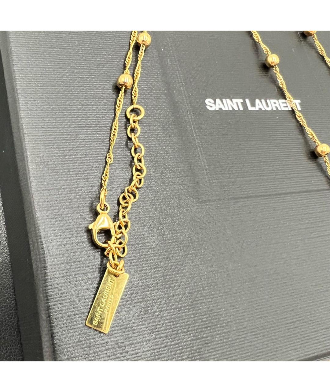 SAINT LAURENT Золотое колье, фото 4