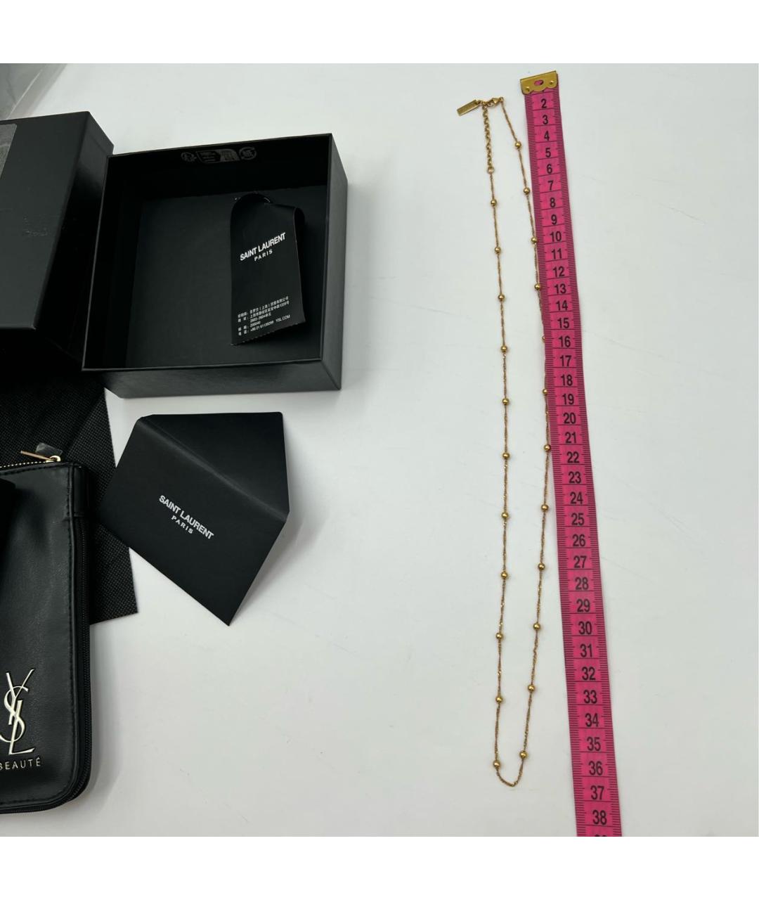 SAINT LAURENT Золотое колье, фото 5