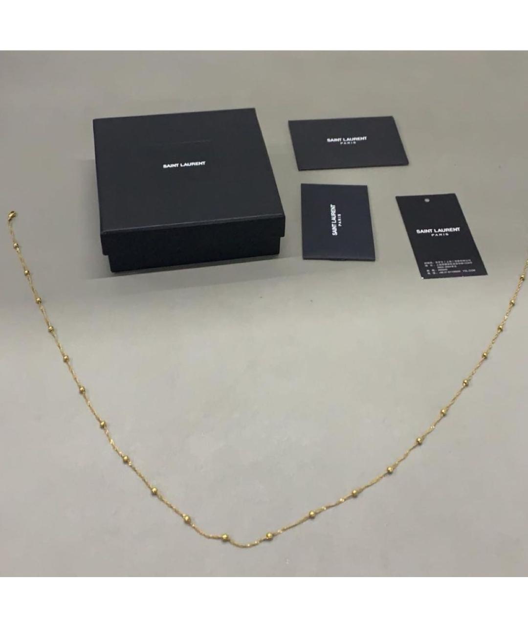 SAINT LAURENT Золотое колье, фото 3