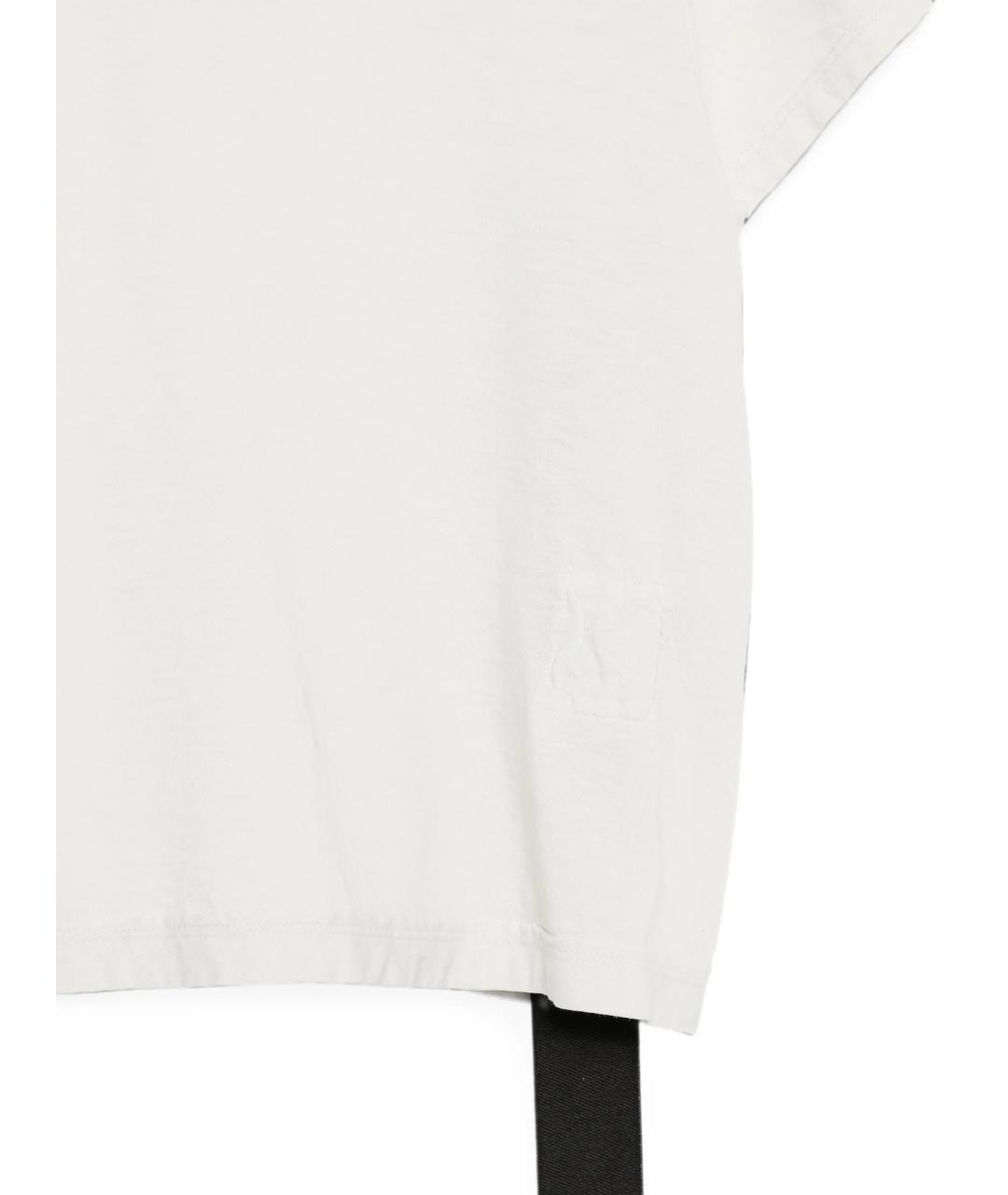 RICK OWENS Белая хлопковая футболка, фото 3