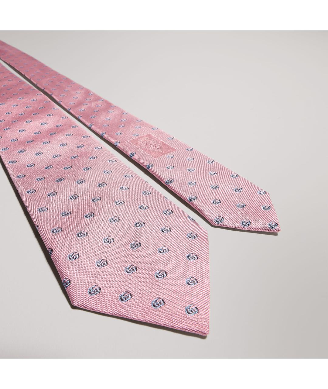 GUCCI Розовый шелковый галстук, фото 3