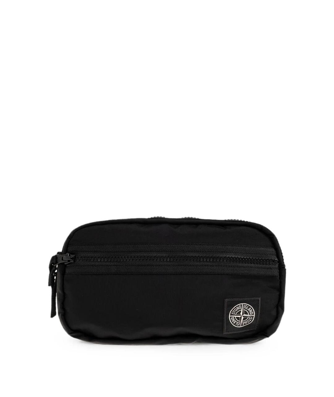 STONE ISLAND Черная синтетическая поясная сумка, фото 1