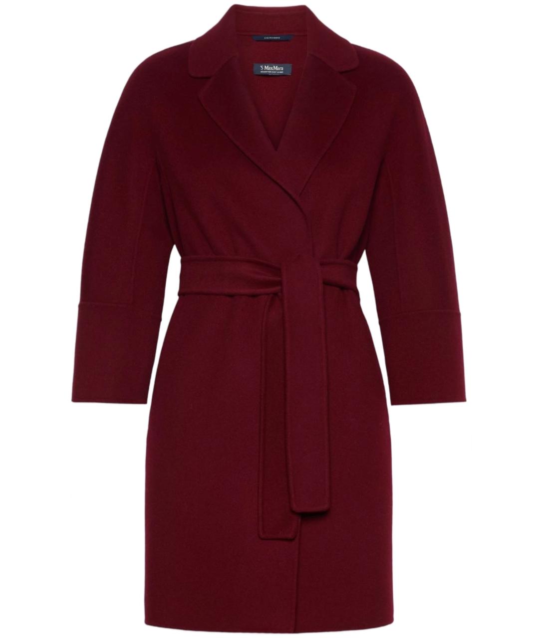 'S MAX MARA Красное шерстяное пальто, фото 1