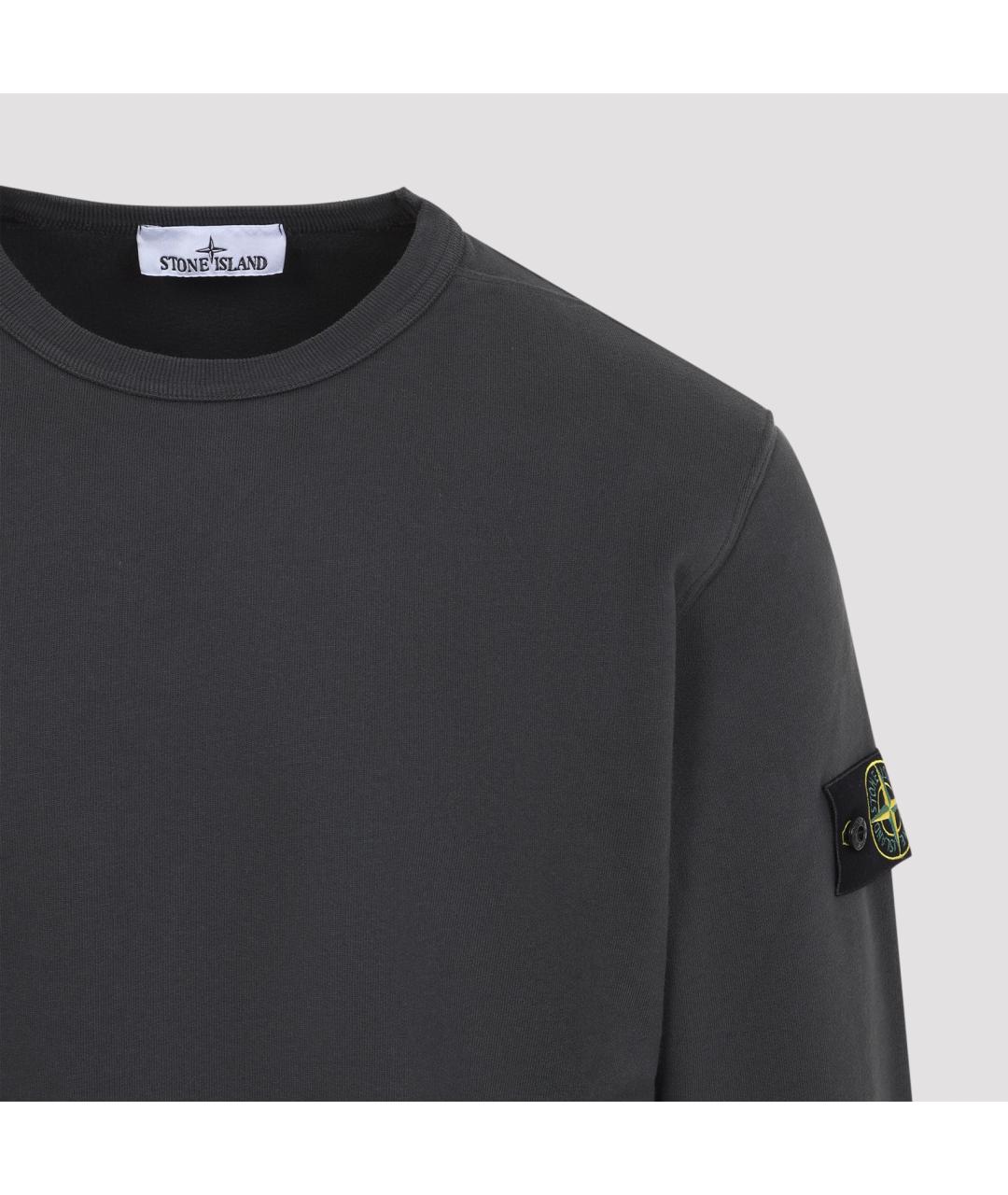 STONE ISLAND Серый хлопковый джемпер / свитер, фото 4
