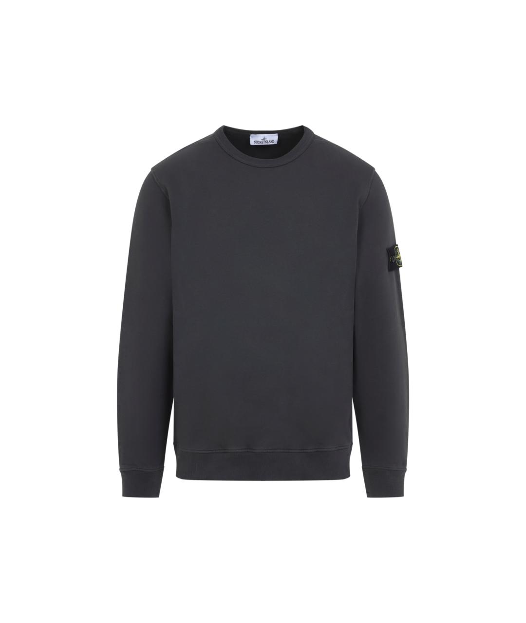 STONE ISLAND Серый хлопковый джемпер / свитер, фото 1