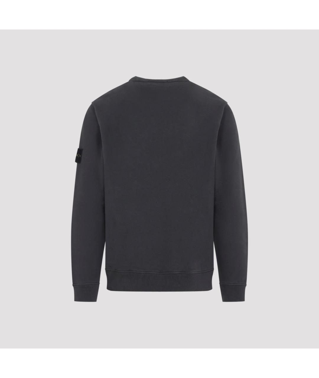 STONE ISLAND Серый хлопковый джемпер / свитер, фото 3