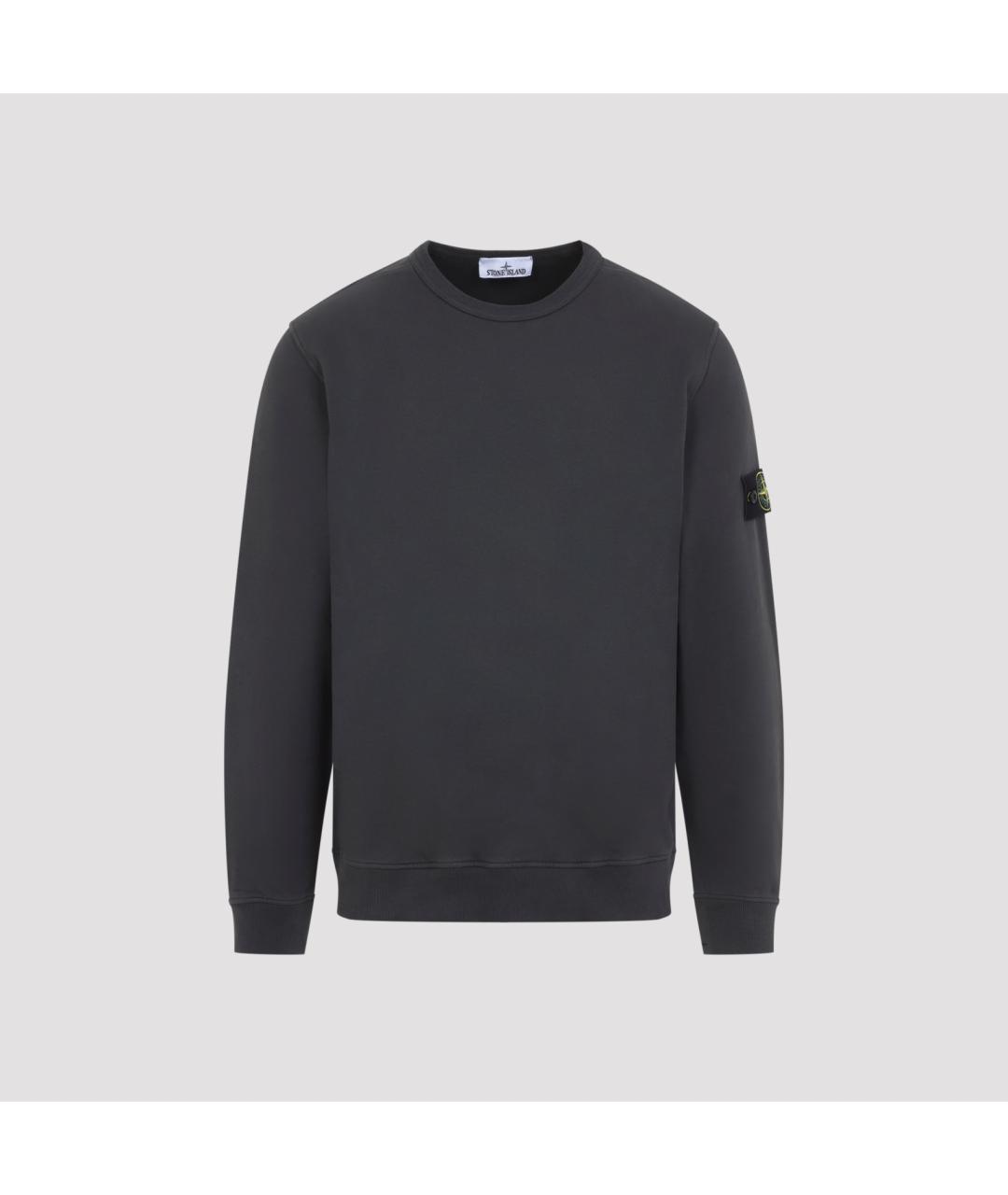 STONE ISLAND Серый хлопковый джемпер / свитер, фото 2