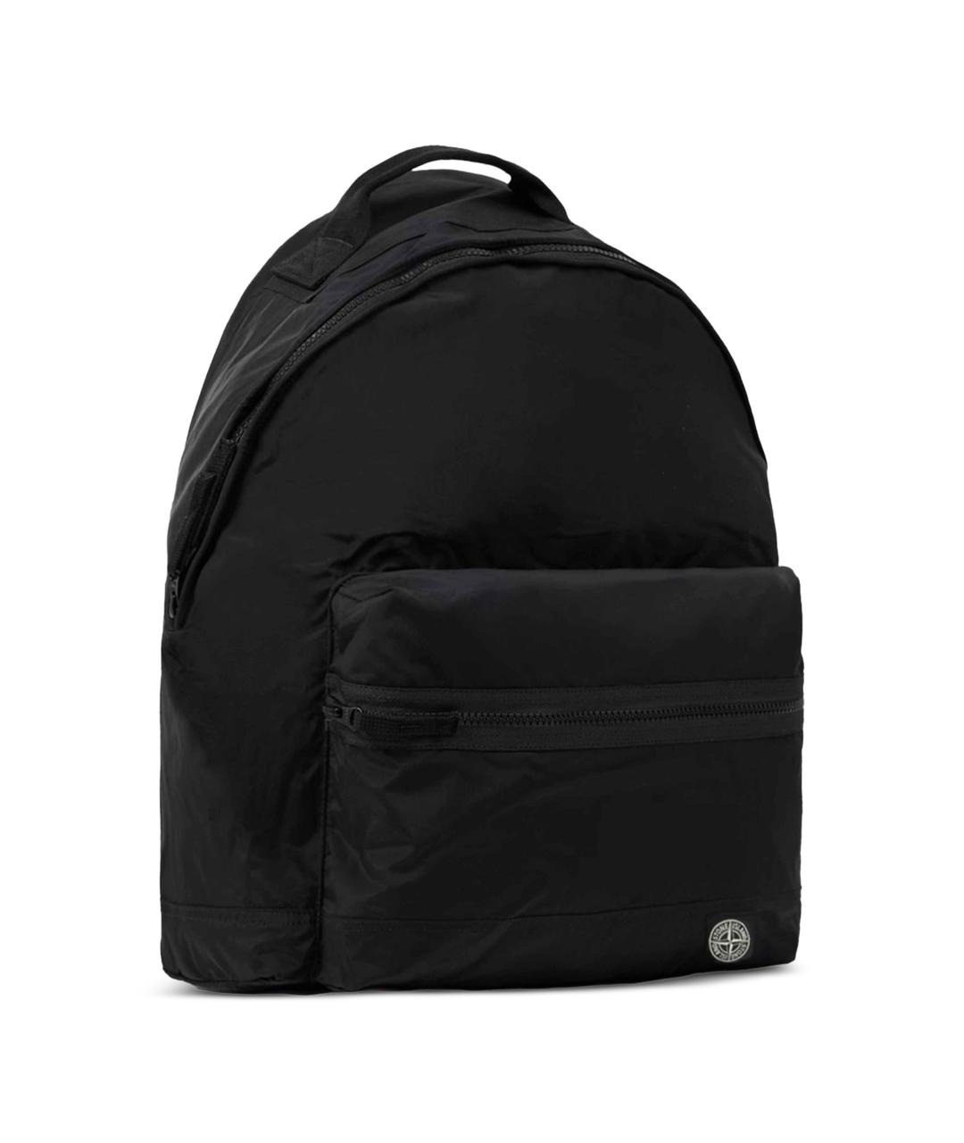STONE ISLAND Черный нейлоновый рюкзак, фото 3