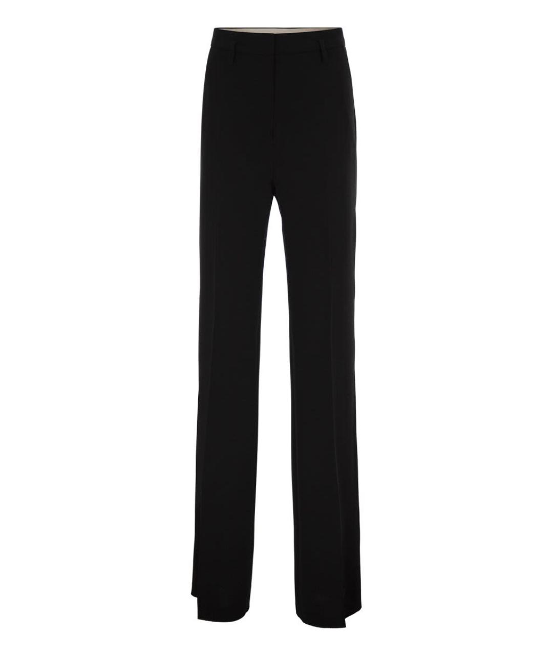 MAX MARA STUDIO Черные ацетатные прямые брюки, фото 1