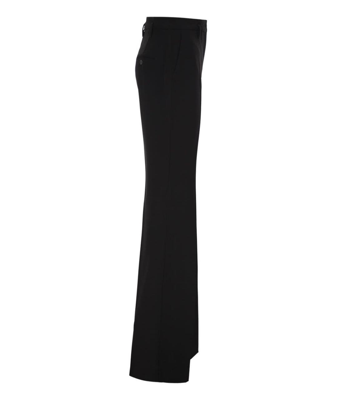 MAX MARA STUDIO Черные ацетатные прямые брюки, фото 3