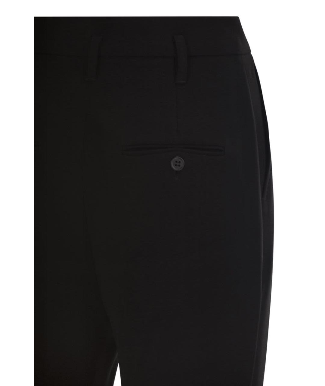 MAX MARA STUDIO Черные ацетатные прямые брюки, фото 4