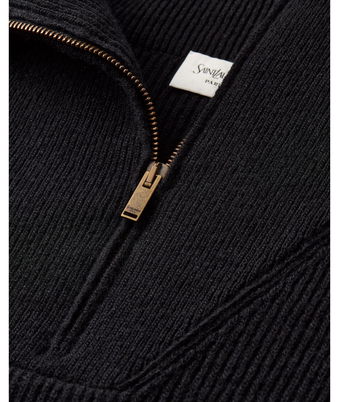 SAINT LAURENT Черный шерстяной джемпер / свитер, фото 3