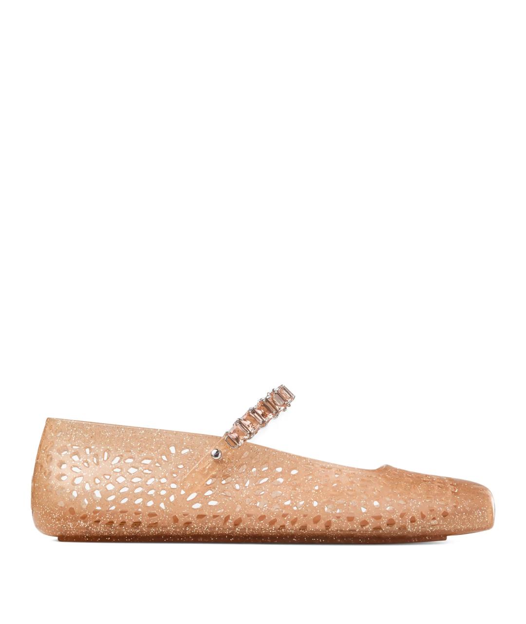 JIMMY CHOO Бежевые резиновые балетки, фото 1