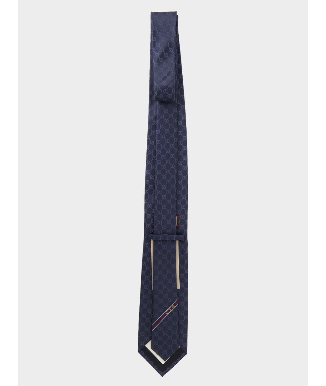 GUCCI Синий шелковый галстук, фото 2