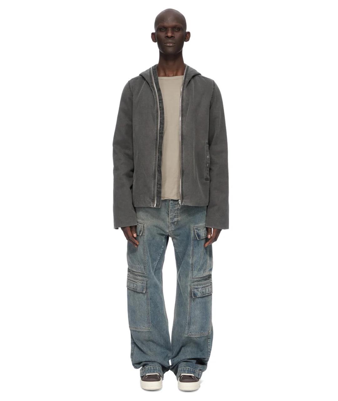 RICK OWENS Синие хлопковые прямые джинсы, фото 3