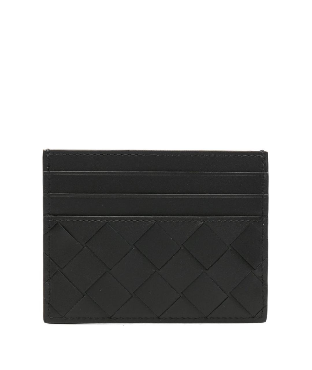 BOTTEGA VENETA Черный кожаный кардхолдер, фото 4