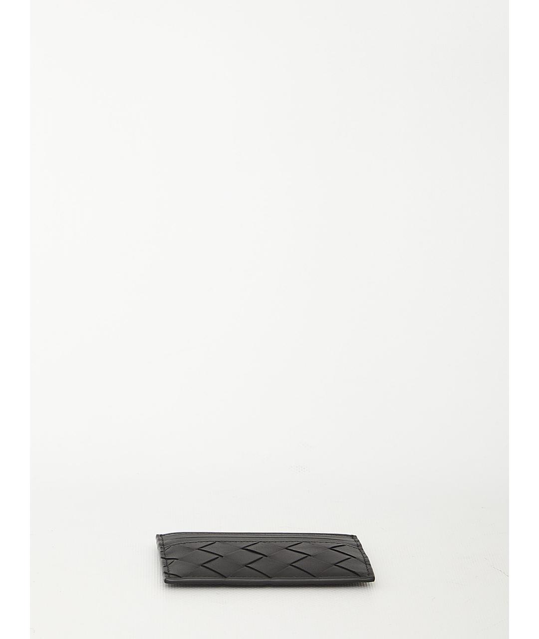 BOTTEGA VENETA Черный кожаный кардхолдер, фото 3
