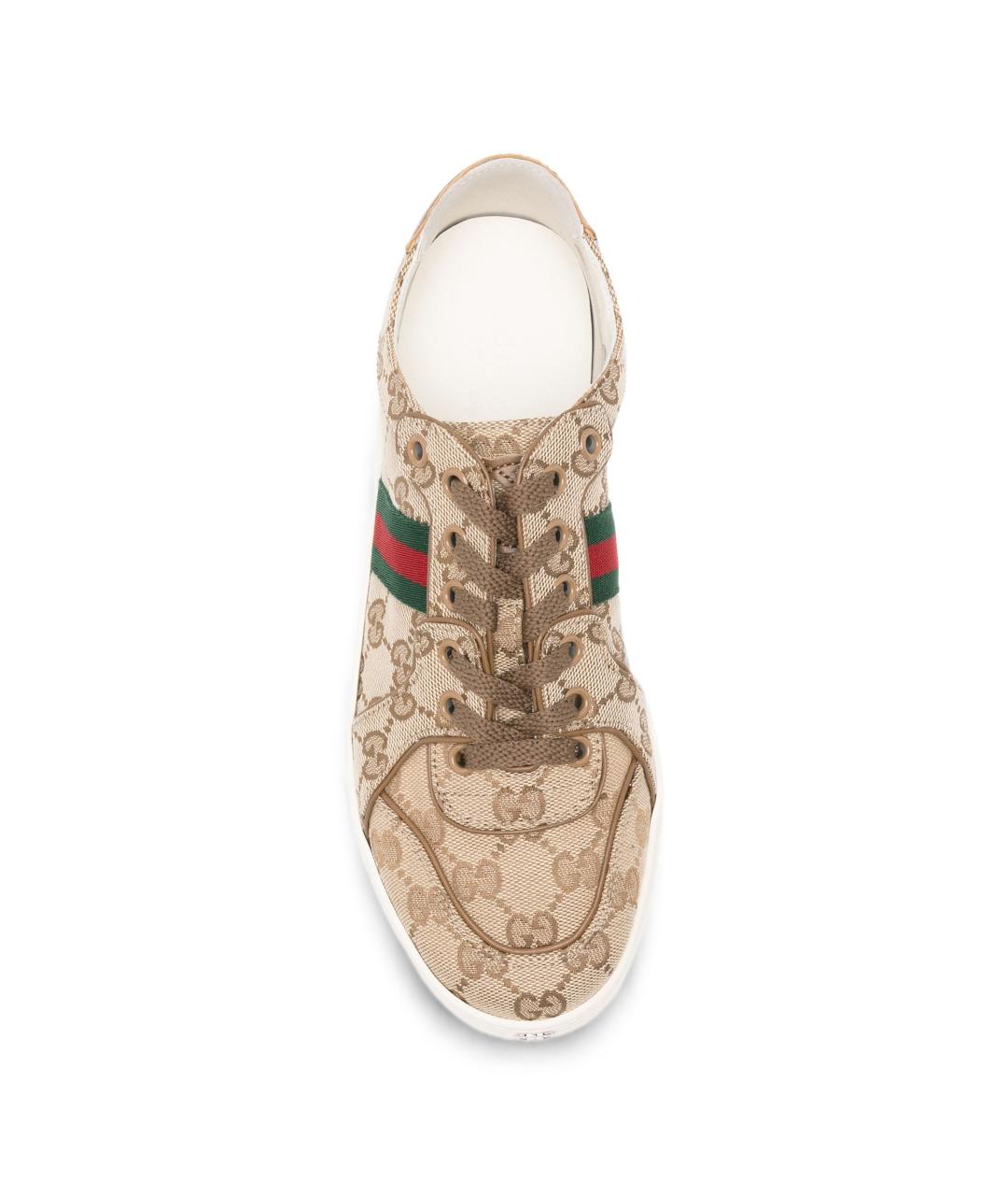 GUCCI Бежевые кеды, фото 4