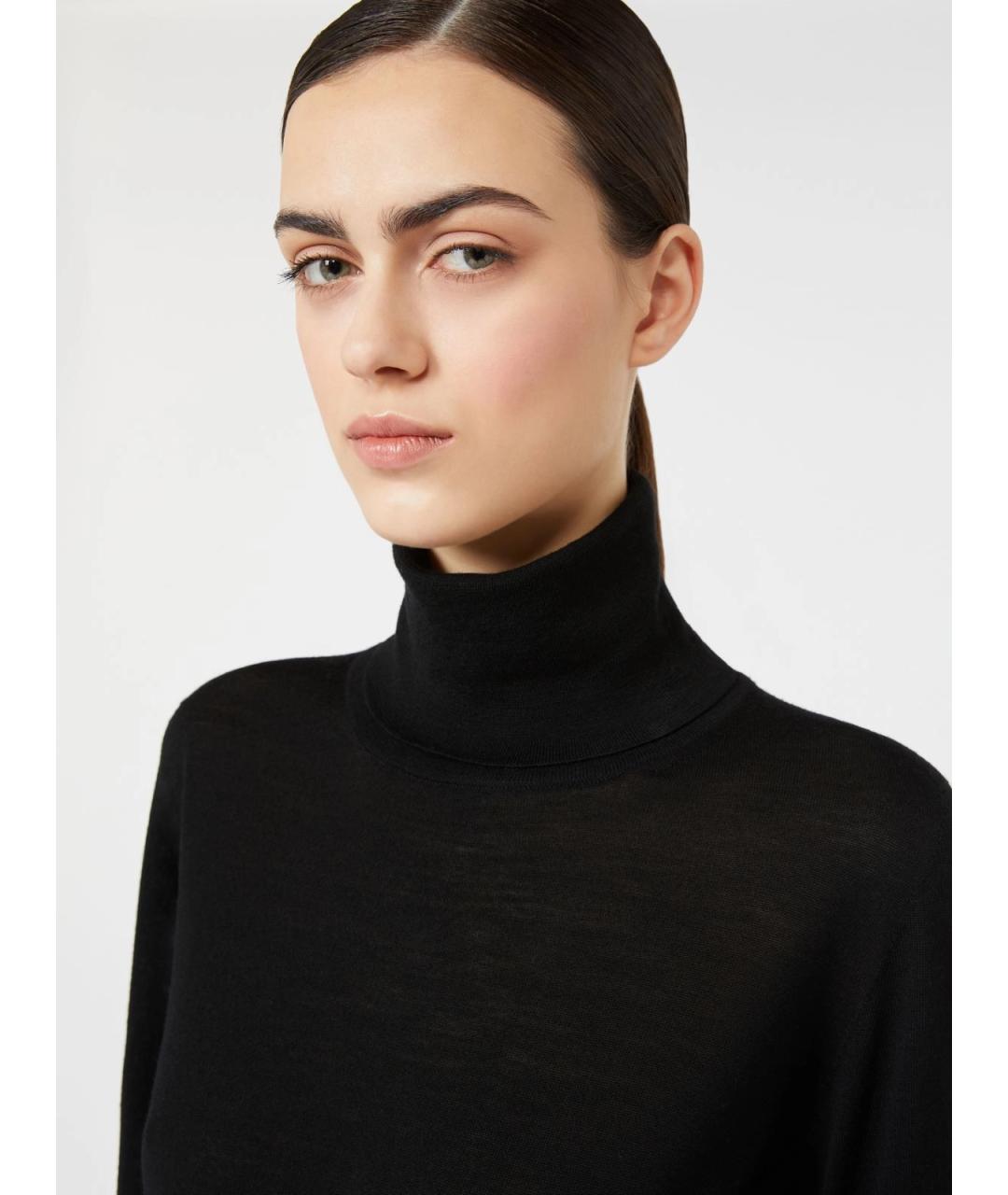 MAX MARA Черный шерстяной джемпер / свитер, фото 5
