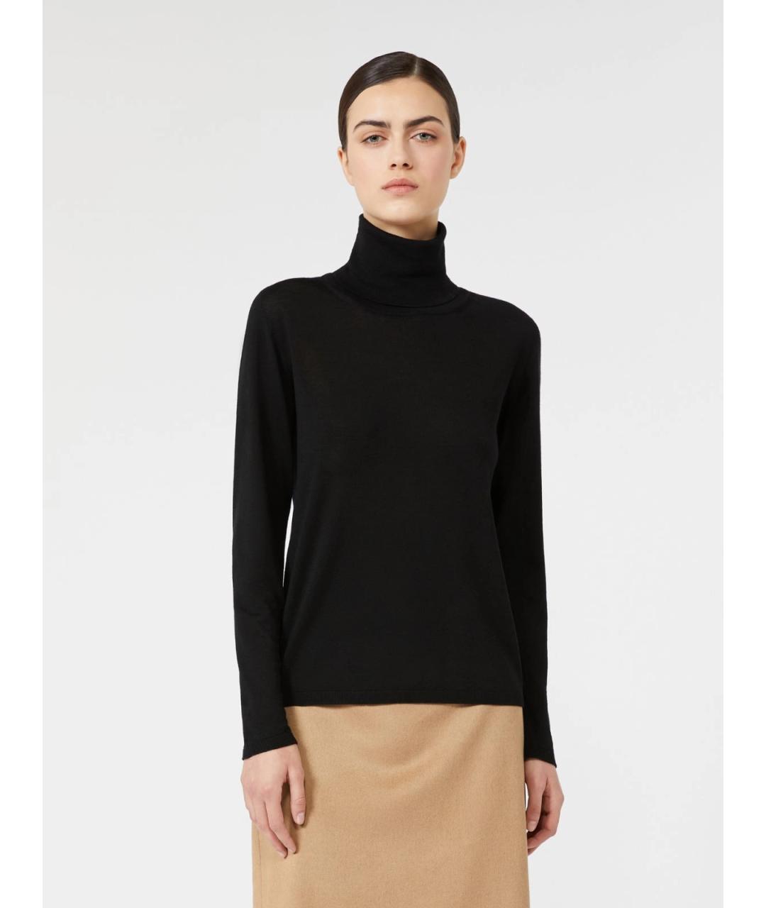 MAX MARA Черный шерстяной джемпер / свитер, фото 3
