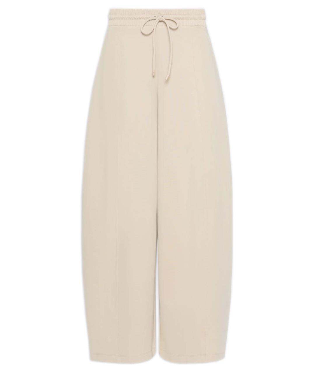 MAX MARA Бежевые полиамидовые прямые брюки, фото 1