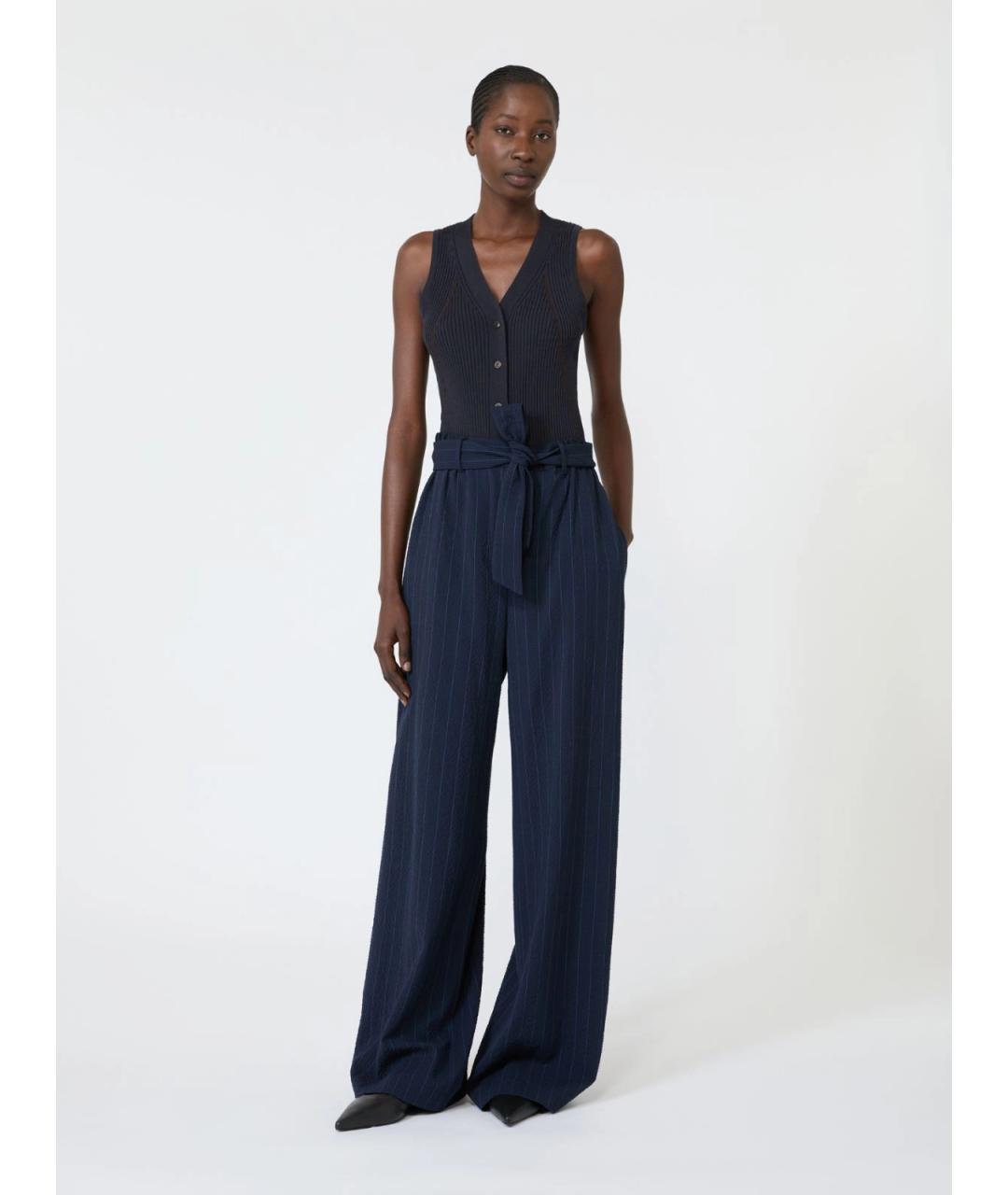 MAX MARA Синяя хлопковая жилетка, фото 2
