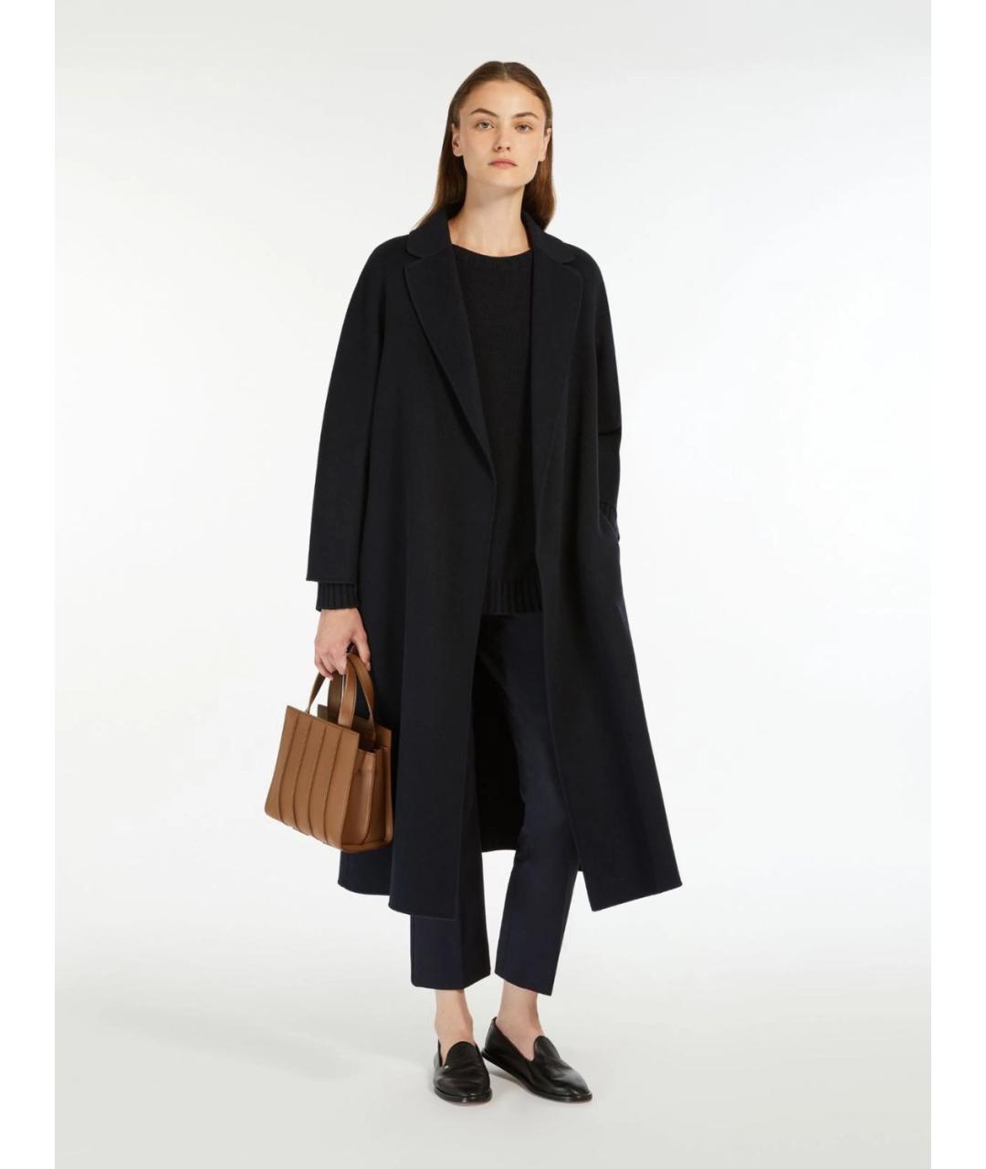 'S MAX MARA Синее шерстяное пальто, фото 2