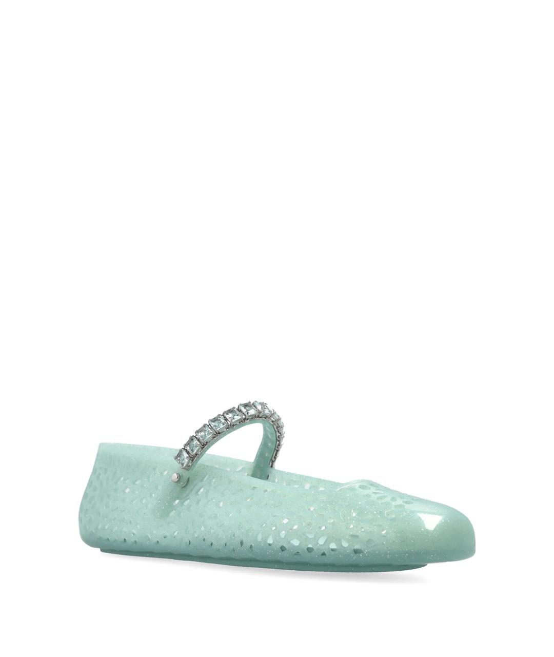 JIMMY CHOO Зеленые балетки, фото 4