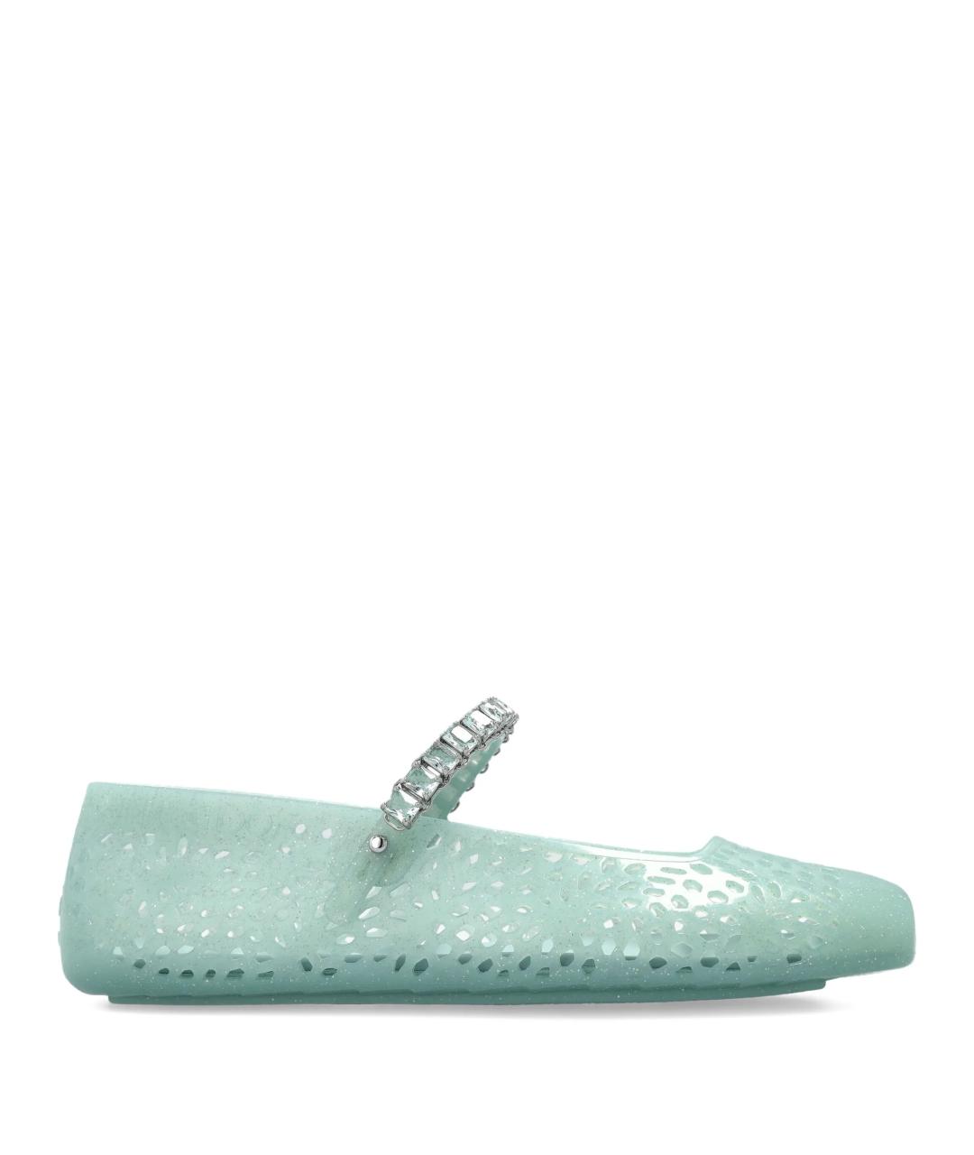 JIMMY CHOO Зеленые балетки, фото 1