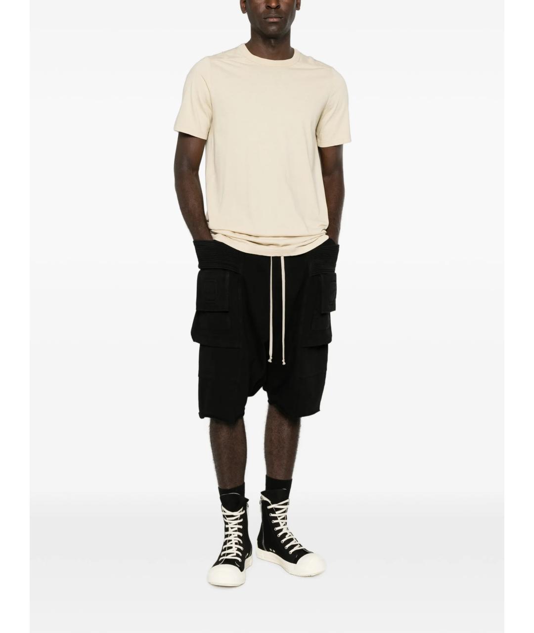 RICK OWENS Черные хлопковые шорты, фото 2