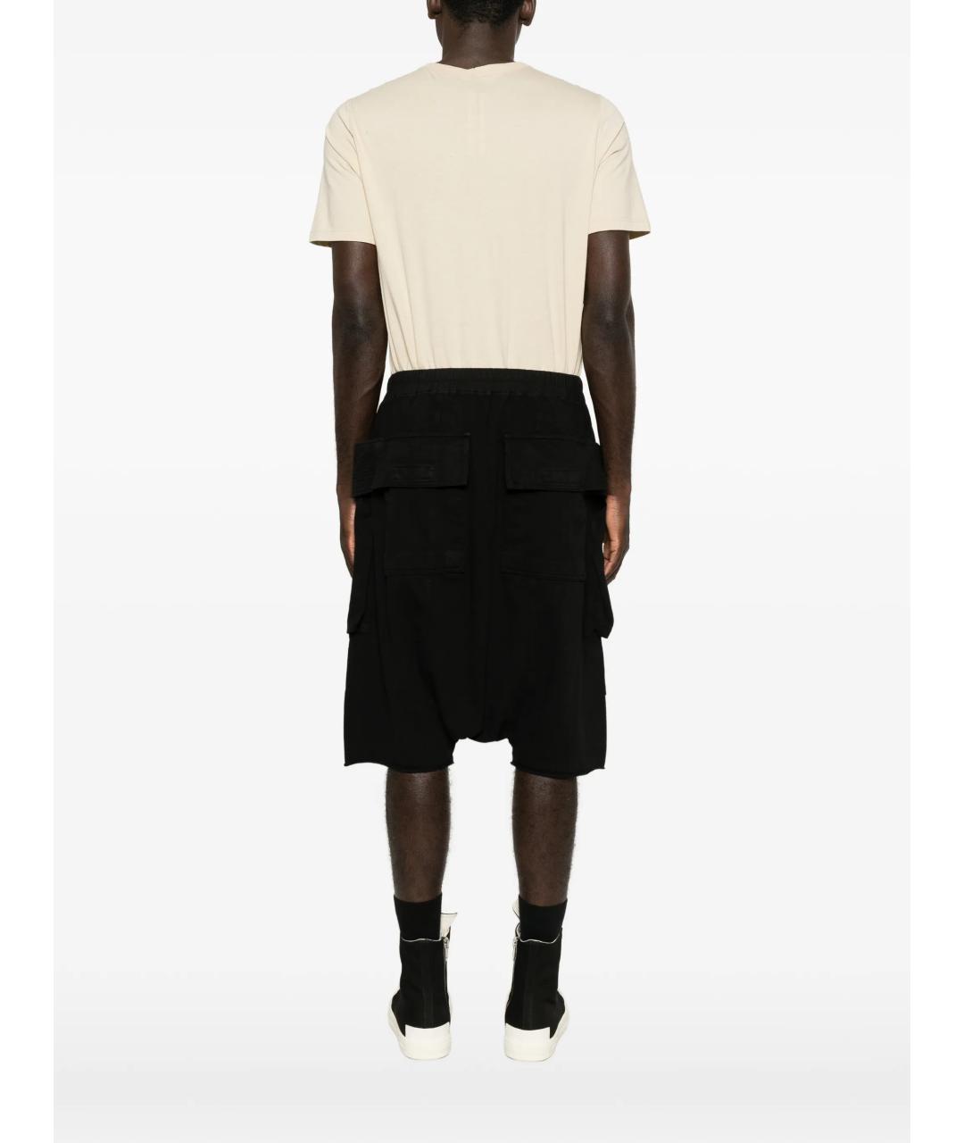 RICK OWENS Черные хлопковые шорты, фото 4