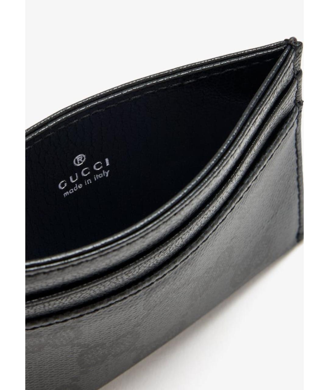 GUCCI Черный кожаный кардхолдер, фото 4