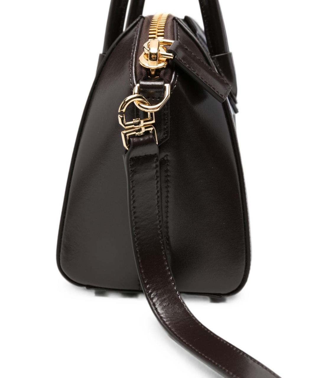 GIVENCHY Коричневая кожаная сумка с короткими ручками, фото 5