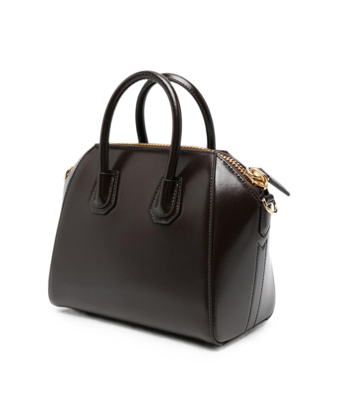 GIVENCHY Коричневая кожаная сумка с короткими ручками, фото 4