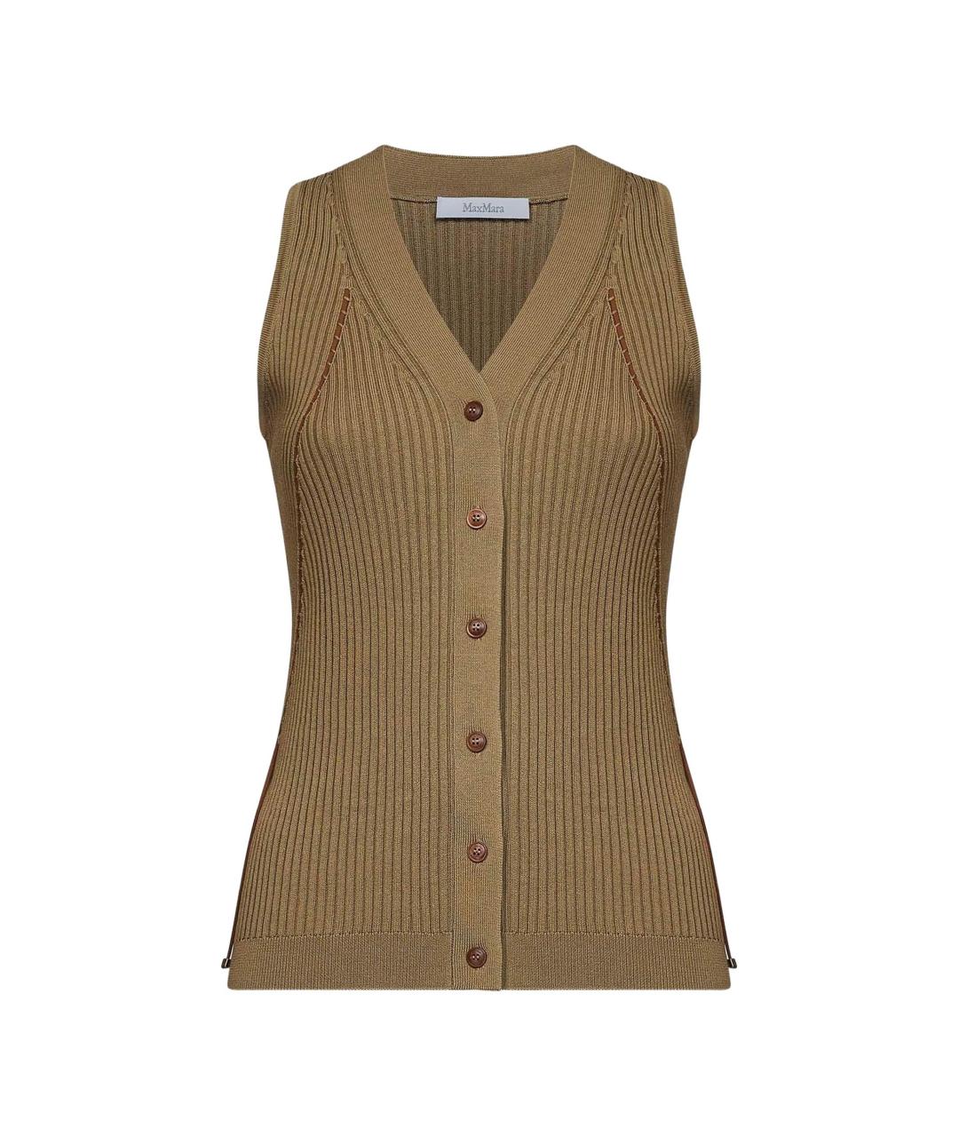 MAX MARA Зеленая хлопковая жилетка, фото 1