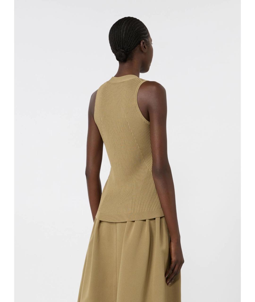 MAX MARA Зеленая хлопковая жилетка, фото 4