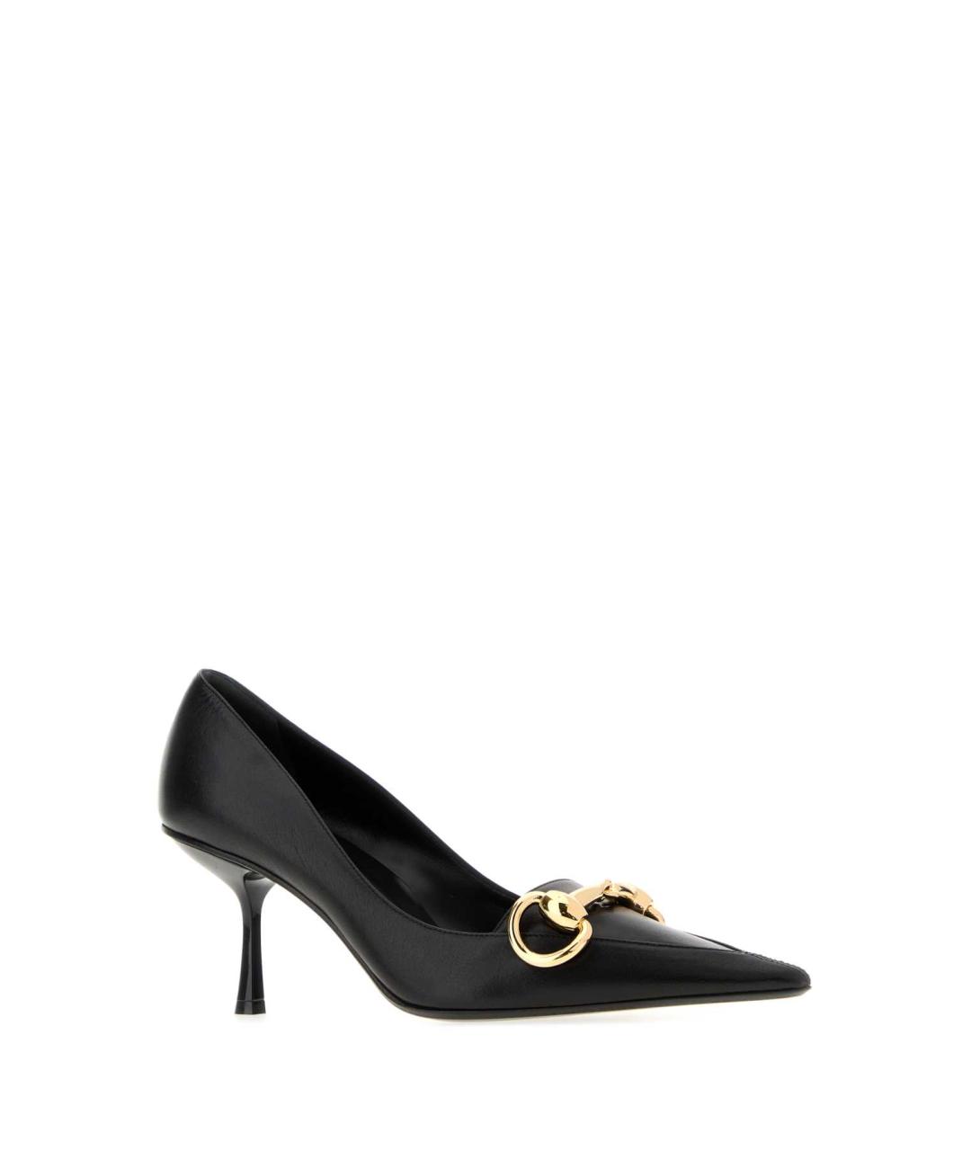 GUCCI Черные кожаные туфли, фото 4