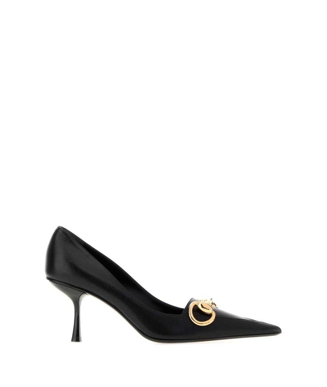 GUCCI Черные кожаные туфли, фото 2