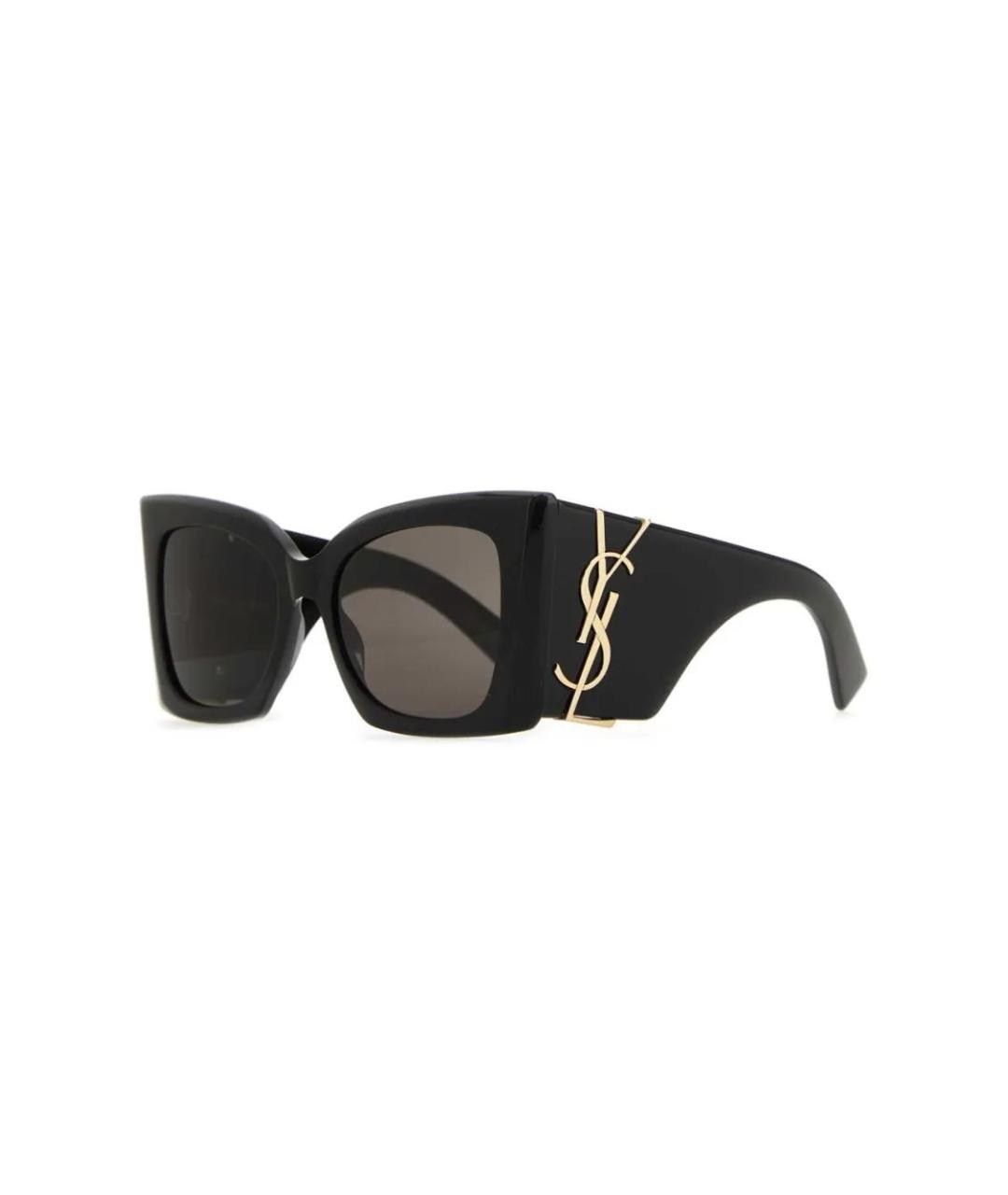 SAINT LAURENT Черные пластиковые солнцезащитные очки, фото 2