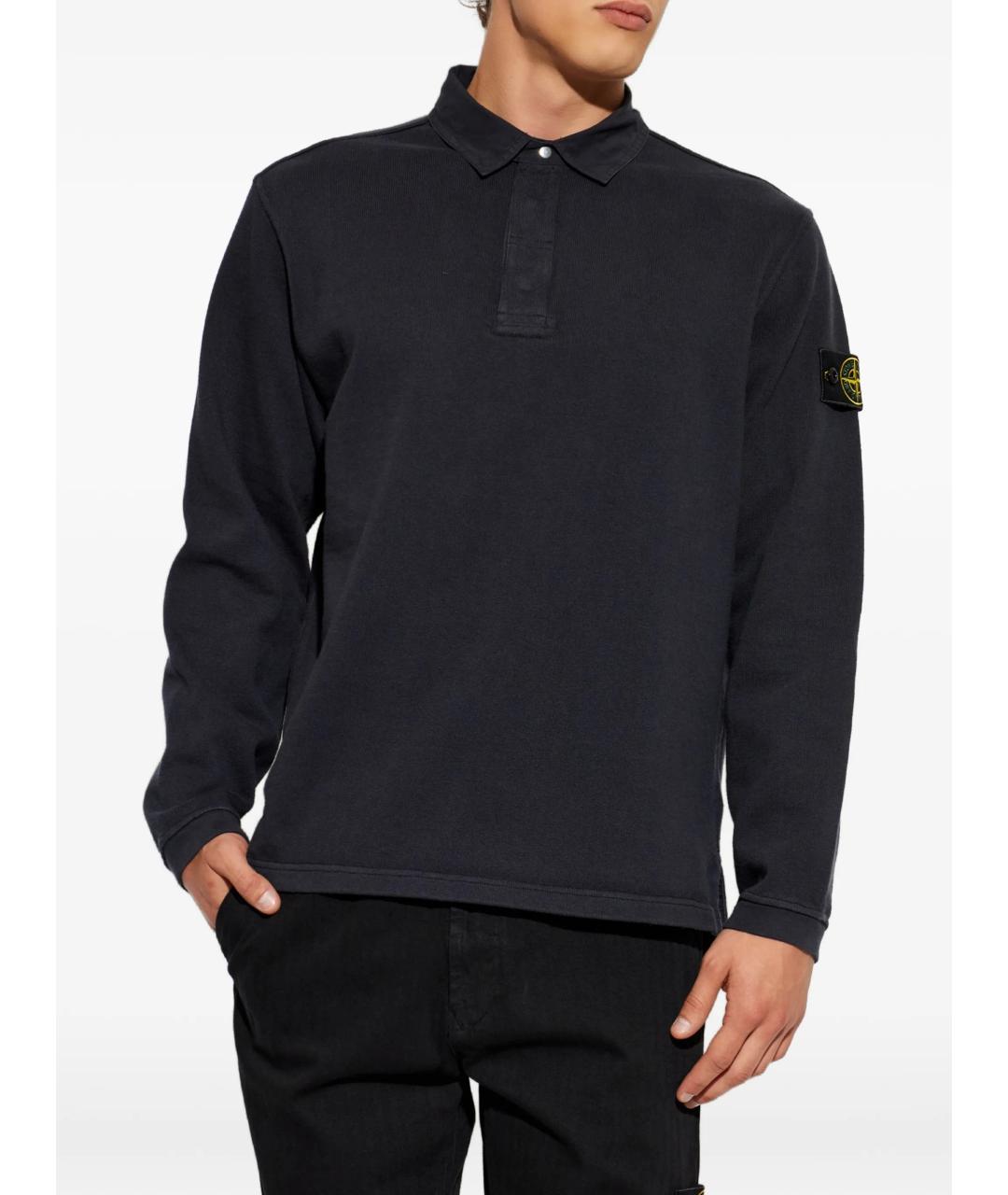 STONE ISLAND Синий хлопковый джемпер / свитер, фото 3