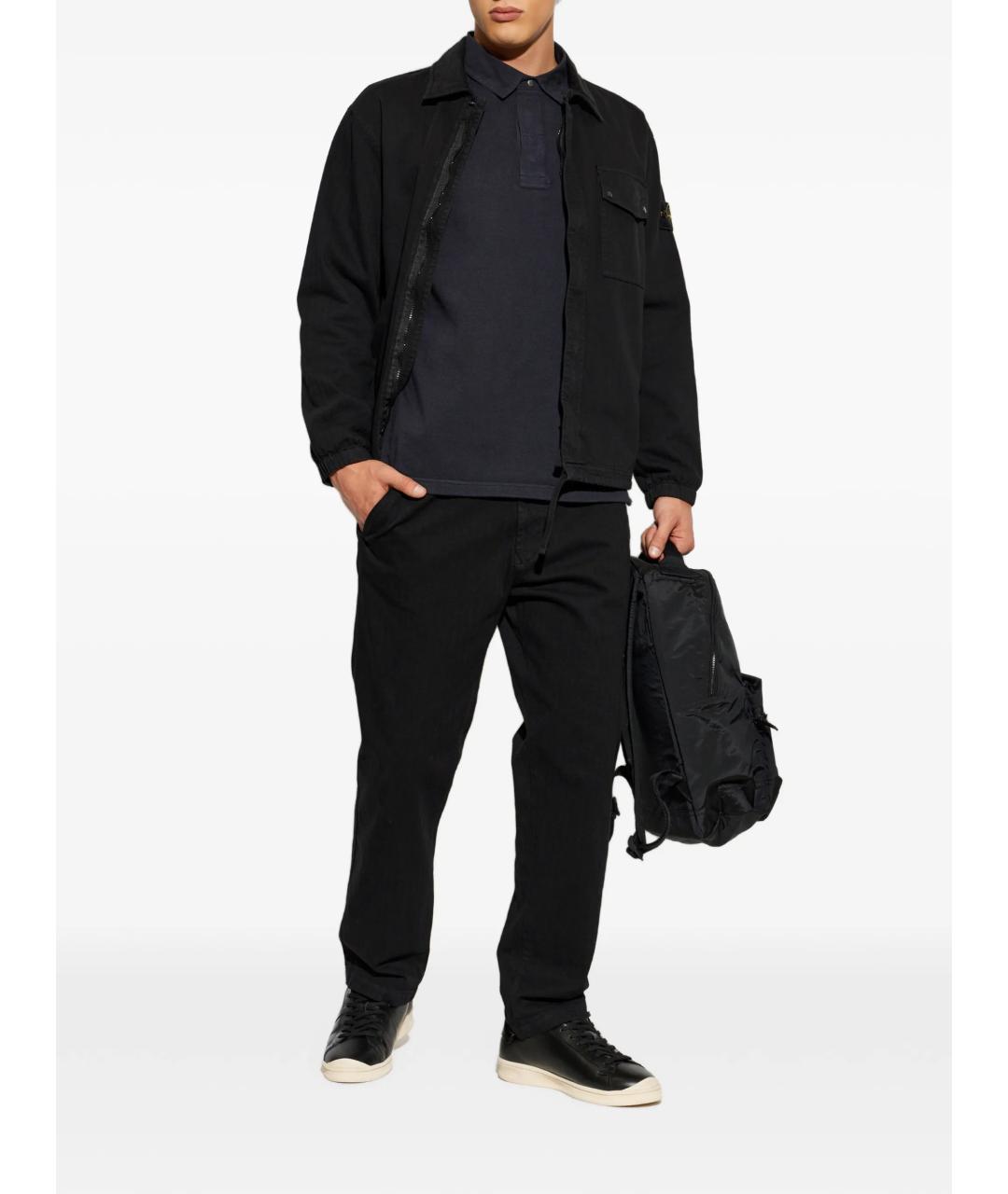 STONE ISLAND Синий хлопковый джемпер / свитер, фото 2
