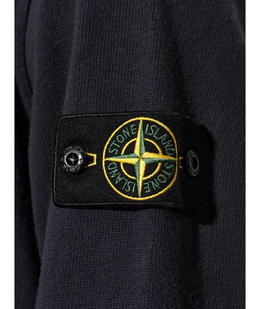 STONE ISLAND Синий хлопковый джемпер / свитер, фото 5