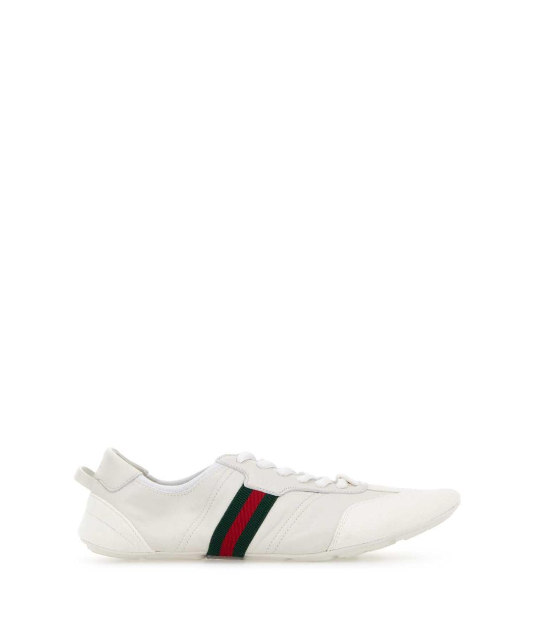 GUCCI Белые кожаные кроссовки, фото 1