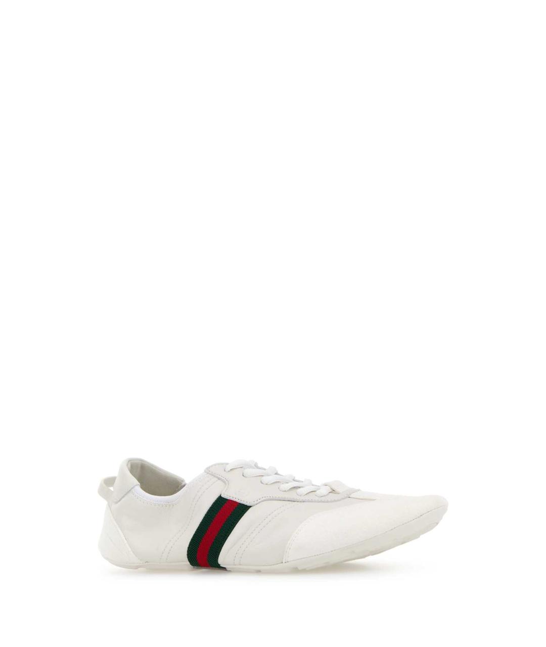 GUCCI Белые кожаные кроссовки, фото 2