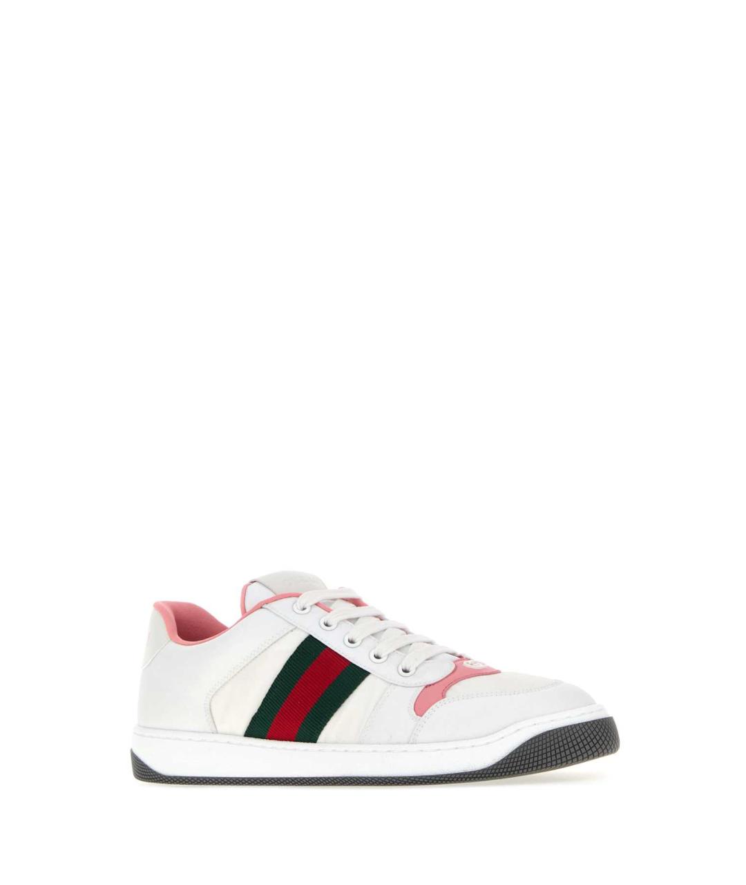 GUCCI Белые кожаные кроссовки, фото 2